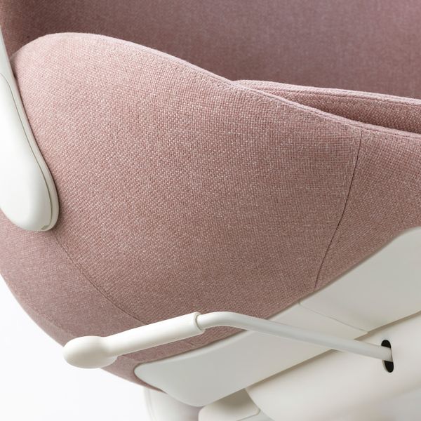 Рабочий стул с подлокотниками, Гуннаред светлый коричнево-розовый IKEA HATTEFJÄLL ХАТТЕФЬЕЛЛЬ 104.945.10 - фото 4