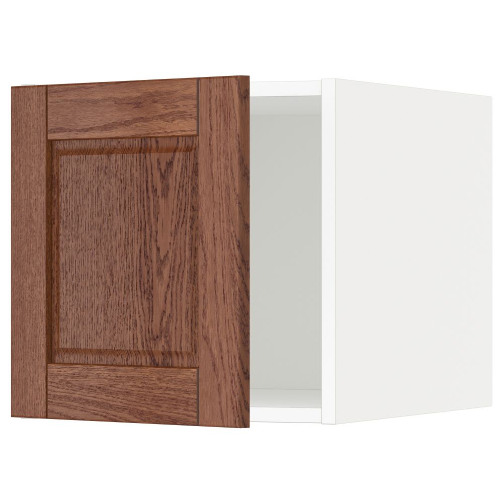 Верхний шкаф МЕТОД, белый, Филипстад коричневый (40x40 см) - схема-чертеж с размерами