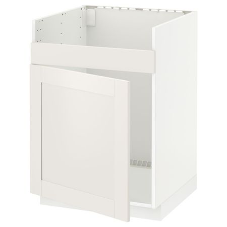 Напольный шкаф для мойки ХАВСЕН, белый/Сэведаль белый 60x60 см IKEA METOD МЕТОД 394.446.09