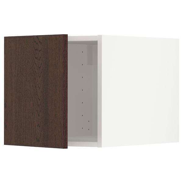 Верхний шкаф, белый, Sinarp коричневый, 40x40 см IKEA METOD МЕТОД 894.545.73 - фото 2
