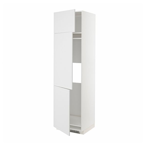 Высокий шкаф для/холод/мороз/3 дверцы, белый/Стенсунд белый 60x60x220 см IKEA METOD МЕТОД 294.451.43 - фото 1