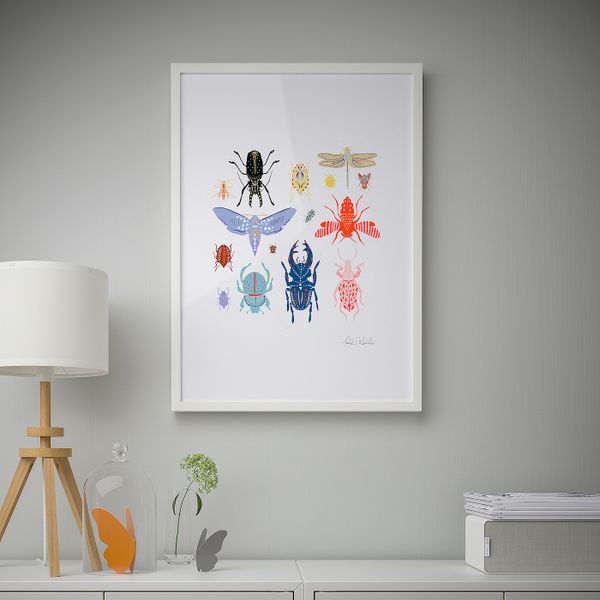 Постер, Яркие жуки 50x70 см IKEA BILD БИЛЬД 305.127.30 - схема-чертеж с размерами
