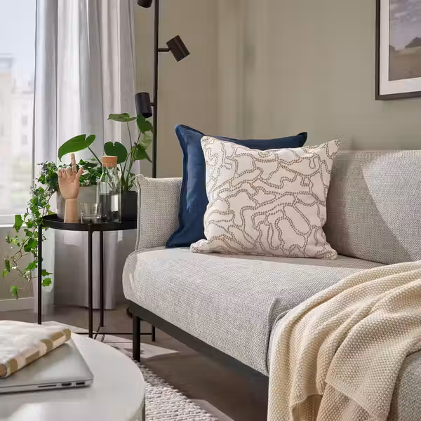 GULDFLY ГУЛЬДФЛИ Чехол на подушку - белый с оттенком/желто-бежевый 50x50 см - фото 2