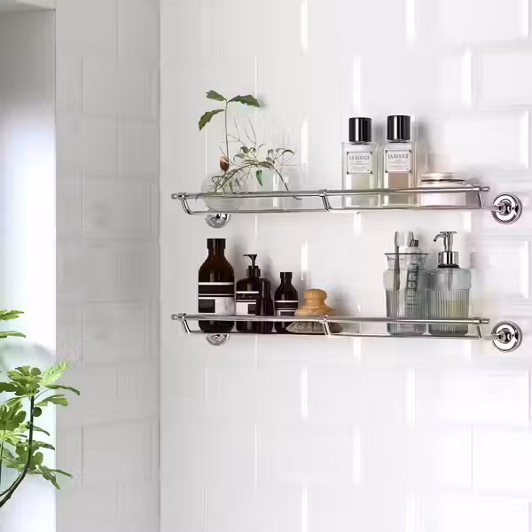 BROFJÄRDEN Полка навесная - под хром 60x6 см - фото 3