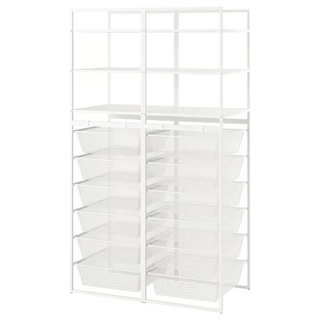 JONAXEL Открытая комбинация д/хранения - белый 99x51x173 см