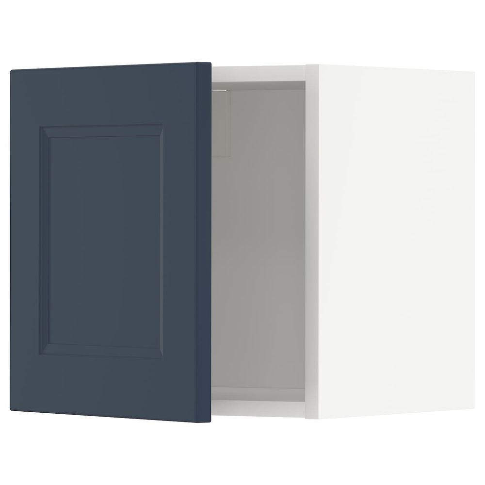 Навесной шкаф, белый Акстад/матовая поверхность синий 40x40 см IKEA METOD МЕТОД 394.466.94 - фото 1
