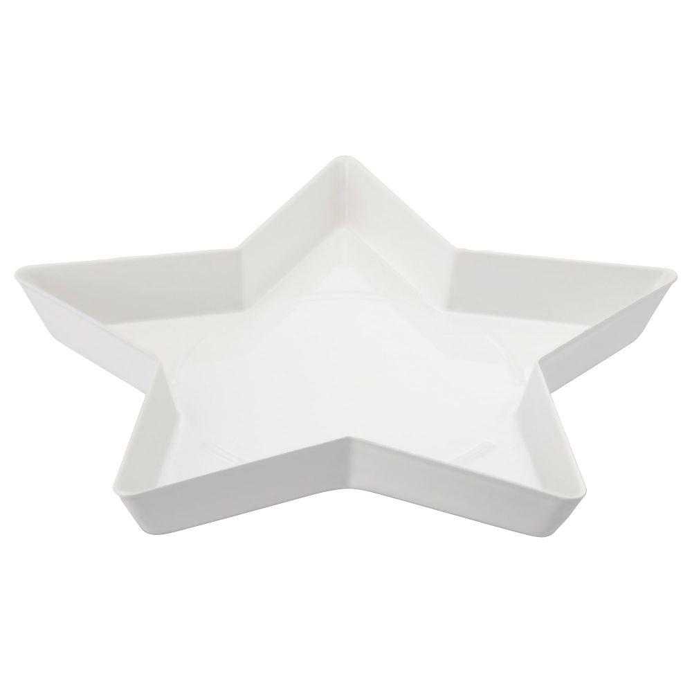 Тарелка для свечи ВИНТЕР 2018, звезда, белый (15 см) - фото 1