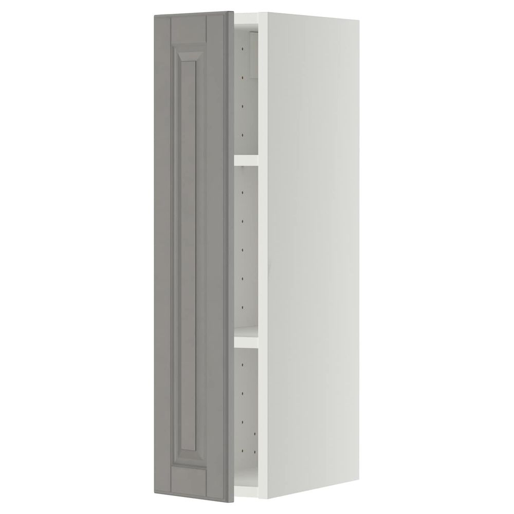 Шкаф навесной с полкой, белый/Будбин серый 20x80 см IKEA METOD МЕТОД 892.270.57 - схема-чертеж с размерами