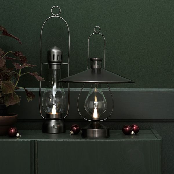 Светодиодный фонарь, с батарейным питанием/для сада черный IKEA STRÅLA СТРОЛА 004.739.90 - фото 5