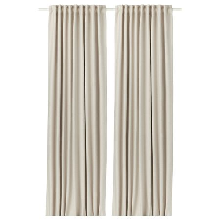 Затемняющие гардины, 2 шт., бежевый 145x300 см IKEA VILBORG ВИЛБОРГ 703.706.01