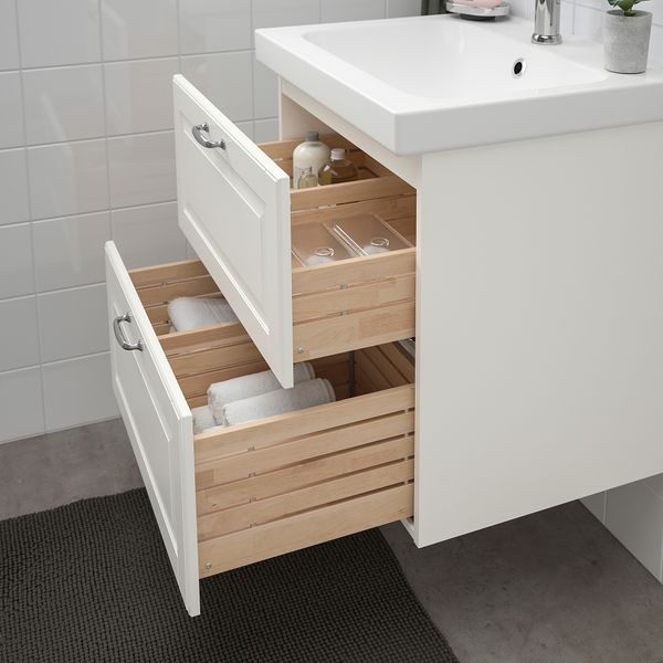 Шкаф для раковины с 2 ящиками, 63x49x64 cm IKEA ODENSVIK ОДЕНСВИК, GODMORGON ГОДМОРГОН 792.932.98 - фото 4