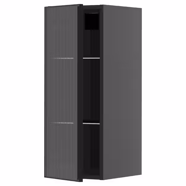 METOD Навесной шкаф/полки/стеклян дверца - фото 1