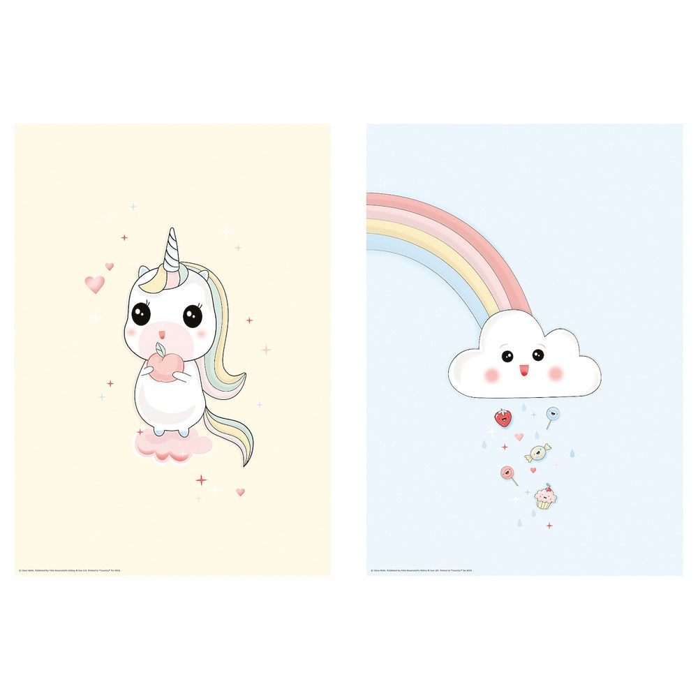 Постер, Единорог на облаке 21x30 см IKEA BILD БИЛЬД 604.956.87 - фото 1