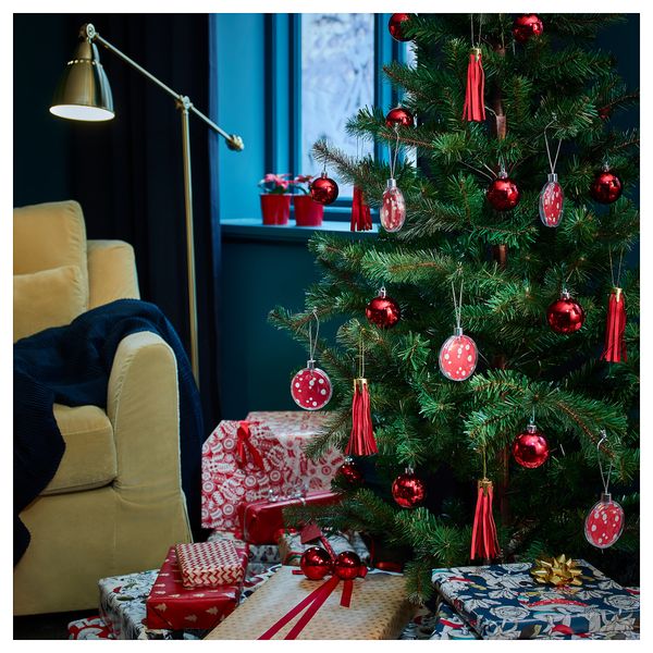 Украшение, шар ВИНТЕР 2018, прозрачный (7 см) - схема-чертеж с размерами