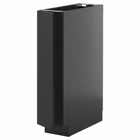 METOD Напольный шкаф с полками - черно-серый/Nickebo матовый антрацит 20x60 см