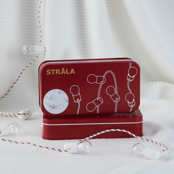 Гирлянда, 12 светодиодов, с батарейным питанием IKEA СТРОЛА 404.441.75 - схема-чертеж с размерами