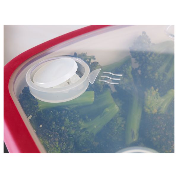 Контейнер ИКЕА/365+, белый, красный (17x17x12 см) - фото 2