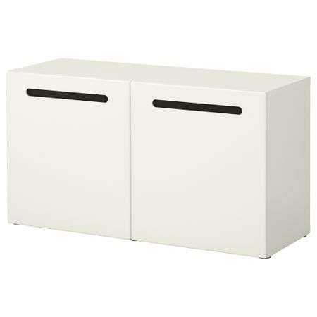 Стеллаж с дверьми БЕСТО, Марвикен белый (120x40x64 см)