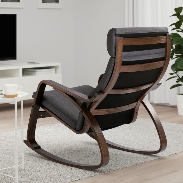 Кресло-качалка, коричневый/Шифтебу темно-серый IKEA POÄNG ПОЭНГ 193.987.93 - фото 3