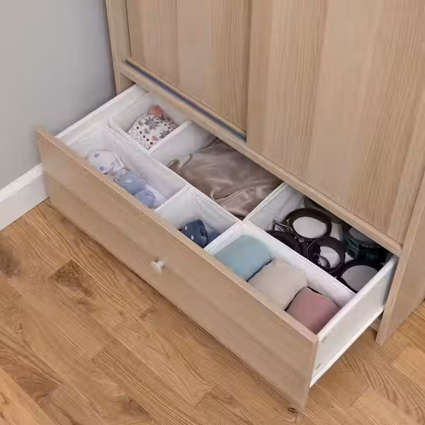 BRUKSVARA БРУКСВЭРА Гардероб с раздвижными дверями - дуб 80x191 см - фото 4