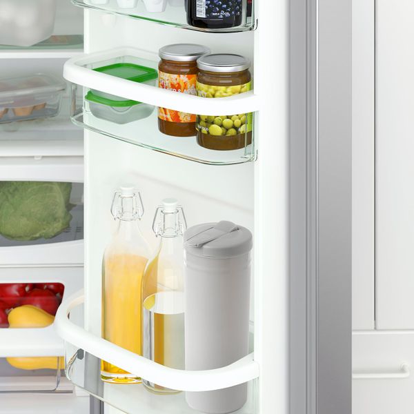 Бутылка, серый 1.0 л IKEA BRUNSKÅL БРУНСКОЛ 005.167.77 - схема-чертеж с размерами