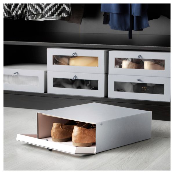 Коробка для обуви ХИФС, серый (30x34x11 см) - фото 2