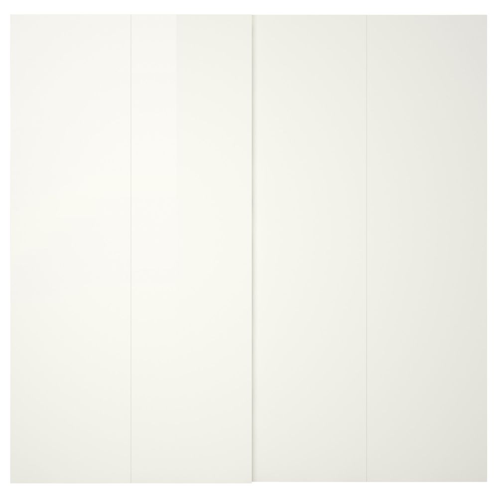 Пара раздвижных дверей ХАСВИК, глянцевый, белый (200x236 см) - схема-чертеж с размерами