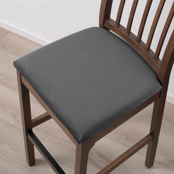 Стул барный, коричневый/Хакебу темно-серый 75 см IKEA EKEDALEN ЭКЕДАЛЕН 294.294.59 - схема-чертеж с размерами