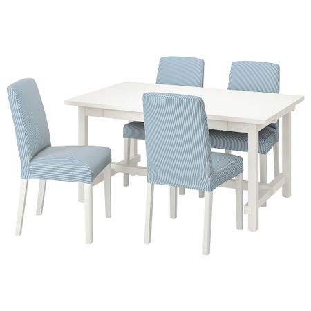 Стол и 4 стула, 152, 223 cm IKEA BERGMUND БЕРГМУНД, NORDVIKEN НОРДВИКЕН 794.073.13