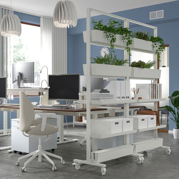 MITTZON Контейнер для каркаса с колесиками - белый 80x14 см - фото 2