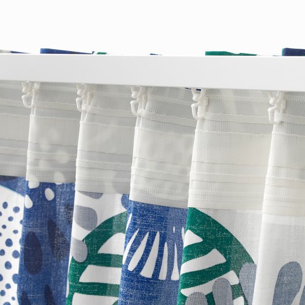 Гардины, 2 шт., белый/разноцветный 145x300 см IKEA IRMELIN ИРМЕЛИН 604.251.71 - фото 3