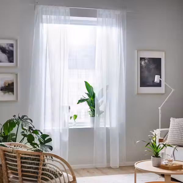 TERESIA Гардины, 2 шт. - белый 145x300 см - фото 3