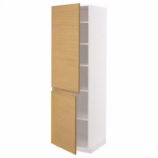 METOD Высокий шкаф с полками/2 дверцы - фото 1
