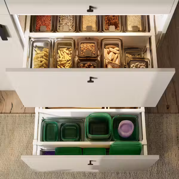 KORALLVIPPA Банка+крышка д/сухих продуктов, 6шт - прозрачный - фото 6