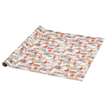 Рулон оберточной бумаги, орнамент «Санта Клаус» синий 3x0.7 м IKEA VINTER 2020 ВИНТЕР 2020 604.714.22