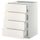 Напольный шкаф, 4 фронтальных панели, 4 ящика МЕТОД / ФОРВАРА, белый, Веддинге белый