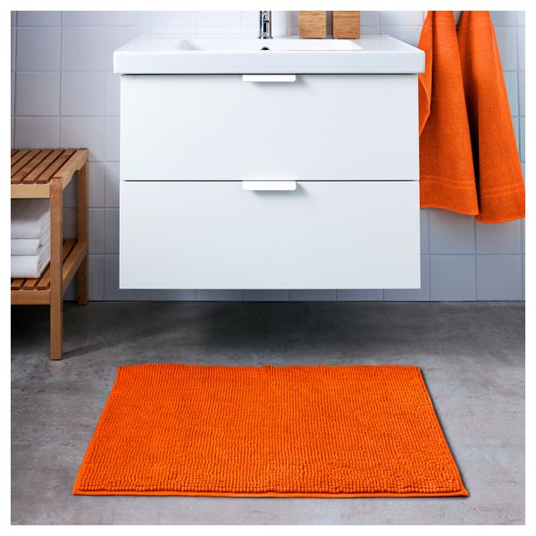 Коврик для ванной ТОФТБУ, оранжевый (60x90 см) - схема-чертеж с размерами