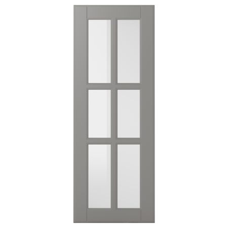 Стеклянная дверь БУДБИН, серый