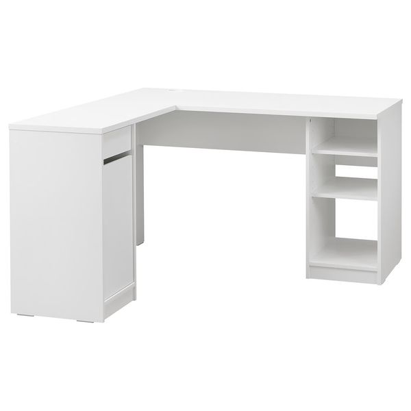 KJELLARNE Угловой письменный стол - белый 138x130 см - фото 1