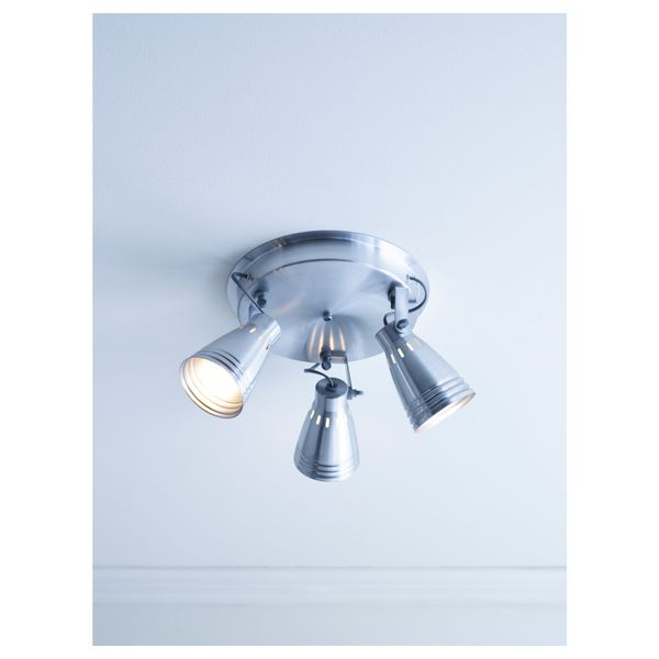 Потолочный софит, 3 лампы КРЭМАРЕ, алюминий - схема-чертеж с размерами