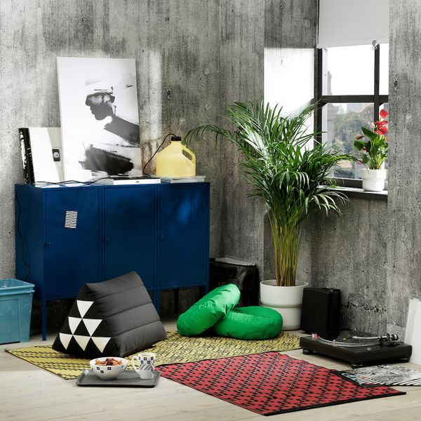 Подушка, круглой формы зеленый 40 см IKEA SAMMANKOPPLA САММАНКОППЛА 104.743.62 - схема-чертеж с размерами