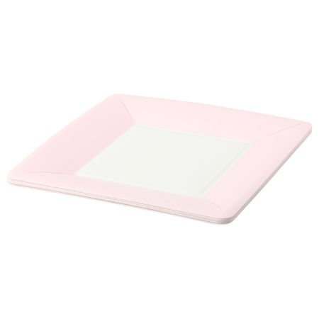 Бумажная десертная тарелка ВИНТЕР 2015, светло-розовый (18x18 см)