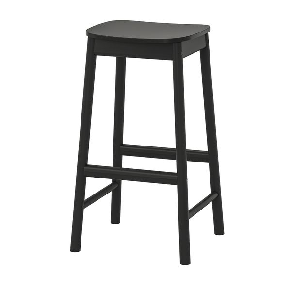 Табурет барный, черный, 75 см IKEA RÖNNINGE РЁННИНГЕ 005.128.97 - фото 1