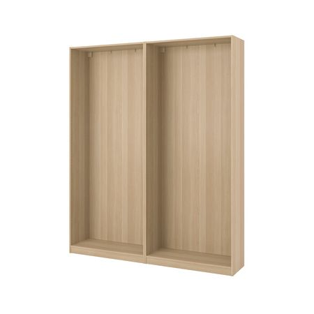 PAX 2 каркаса гардеробов - под беленый дуб 200x35x236 см