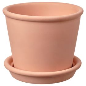 MUSKOTBLOMMA Горшок цветочный с поддоном - д/дома/улицы терракота 12 см