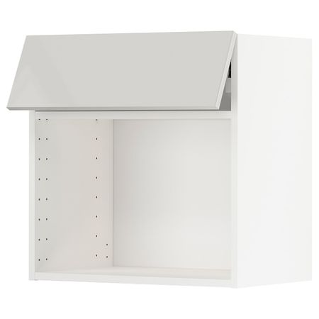 Навесной шкаф для СВЧ-печи, белый/Рингульт светло-серый 60x60 см IKEA МЕТОД 792.324.84