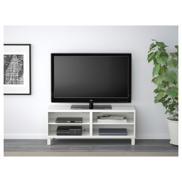 Тумба под ТВ БЕСТО, белый (120x40x48 см) - фото 2