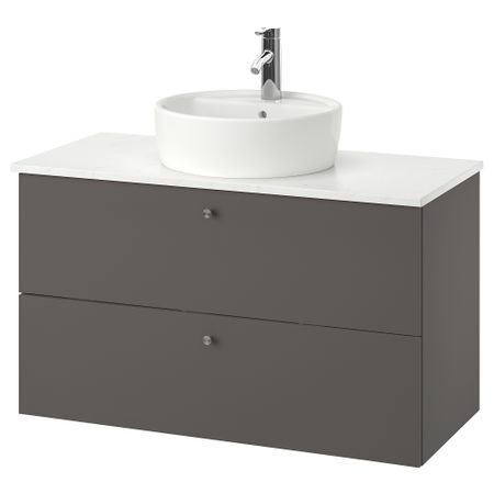 Шкаф под раковину, столешница 45, раковина, 102x49x74 cm IKEA GODMORGON ГОДМОРГОН, TOLKEN ТОЛКЕН, TÖRNVIKEN ТОРНВИКЕН 993.385.16