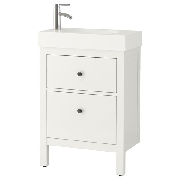 Шкаф для раковины с 2 ящиками ХЕМНЭС / БРОВИКЕН, белый (62x33x93 см) - фото 1