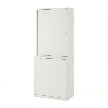 TONSTAD Комбинация для хран с раздв дверц - белый с оттенком 81x47x201 см